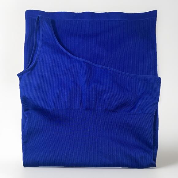 Cali Curves One Shoulder Shapewear Dress Royal Blue Size 1X/2X, fits up to 3X/4X - Picture 3 of 5